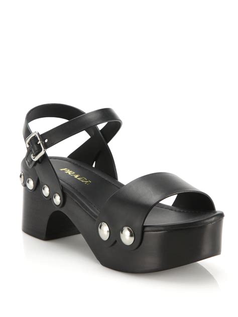 prada sandals wood link|Prada shoes for women.